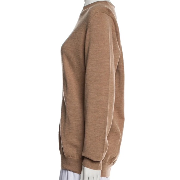 WARDROBE.NYC Crew Neck Sweater | Medium | Camel | $395 Retail | Wool - Picture 4 of 11